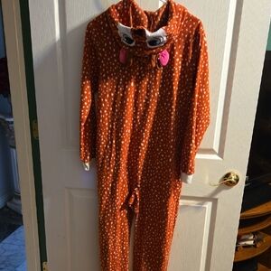 Raindeer Cat & Jack Orange/Brown Polka Dot Sleepwear XL (14-16)